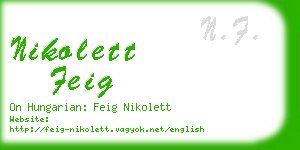 nikolett feig business card